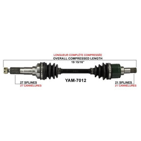 TRAKMOTIVE COMPLETE AXLE (YAM - 7012) - Driven Powersports Inc.844084079442YAM - 7012