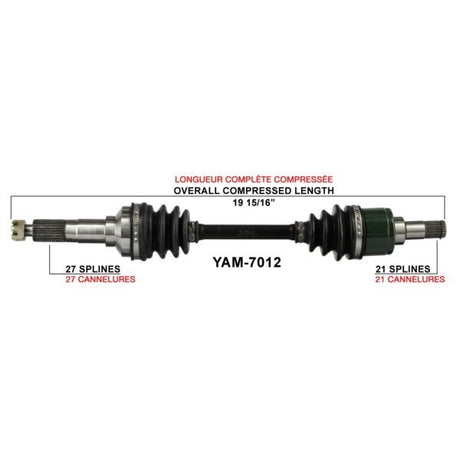 TRAKMOTIVE COMPLETE AXLE (YAM - 7012) - Driven Powersports Inc.844084079442YAM - 7012