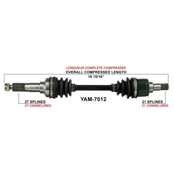 TRAKMOTIVE COMPLETE AXLE (YAM - 7012) - Driven Powersports Inc.844084079442YAM - 7012