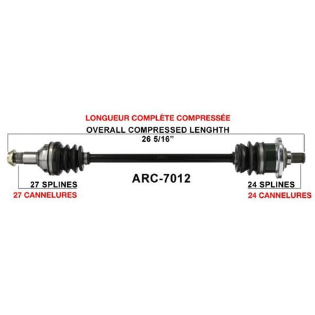 TRAKMOTIVE COMPLETE AXLE (ARC - 7012) - Driven Powersports Inc.844084079367ARC - 7012