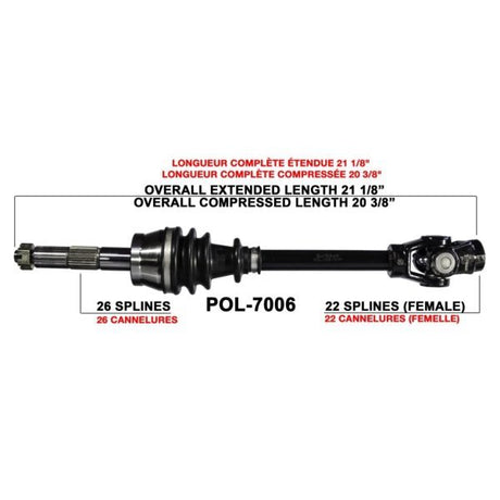 TRAKMOTIVE COMPLETE AXLE (POL - 7006) - Driven Powersports Inc.844084079701POL - 7006
