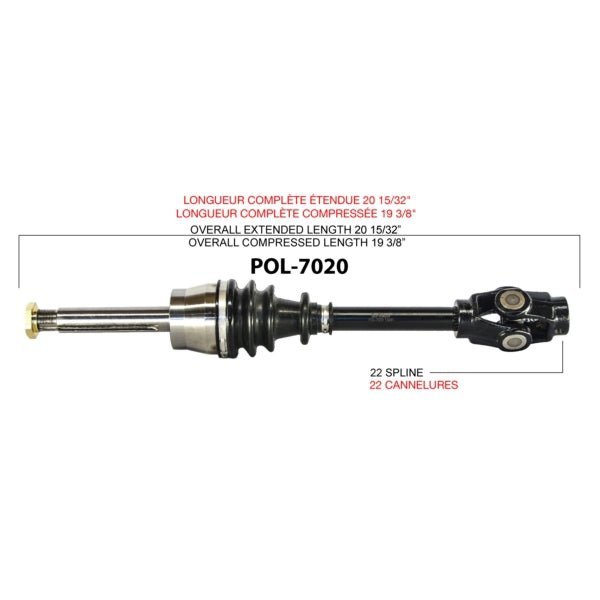 TRAKMOTIVE COMPLETE AXLE (POL - 7020) - Driven Powersports Inc.844084079176POL - 7020