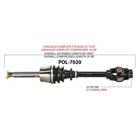 TRAKMOTIVE COMPLETE AXLE (POL - 7020) - Driven Powersports Inc.844084079176POL - 7020