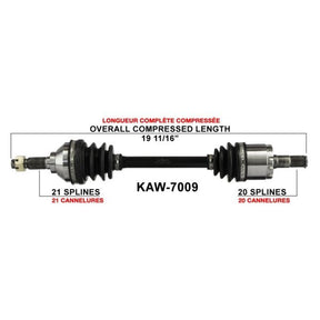TRAKMOTIVE COMPLETE AXLE (KAW - 7009) - Driven Powersports Inc.844084079329KAW - 7009