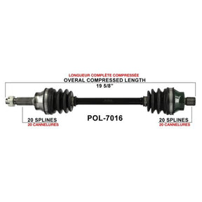 TRAKMOTIVE COMPLETE AXLE (POL - 7016) - Driven Powersports Inc.844084079398POL - 7016
