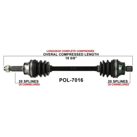 TRAKMOTIVE COMPLETE AXLE (POL - 7016) - Driven Powersports Inc.844084079398POL - 7016