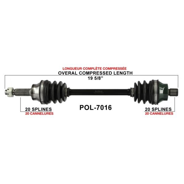 TRAKMOTIVE COMPLETE AXLE (POL - 7016) - Driven Powersports Inc.844084079398POL - 7016