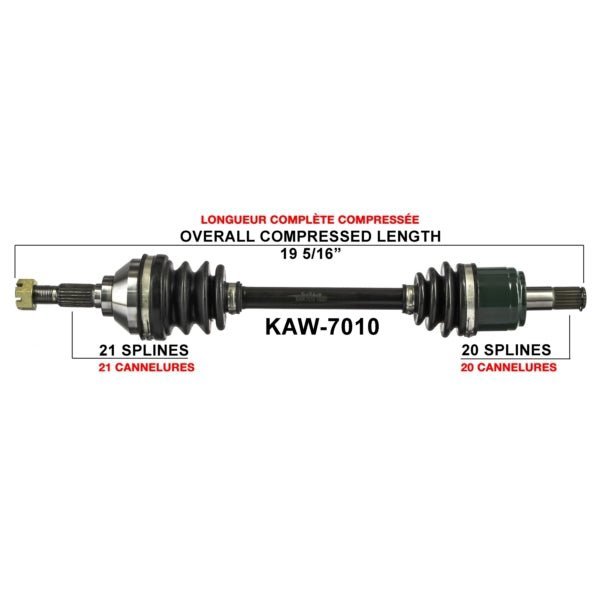 TRAKMOTIVE COMPLETE AXLE (KAW - 7010) - Driven Powersports Inc.844084079336KAW - 7010