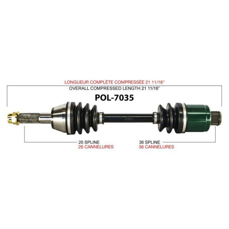 TRAKMOTIVE COMPLETE AXLE (POL - 7035) - Driven Powersports Inc.844084079008POL - 7035