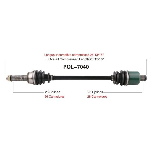 TRAKMOTIVE COMPLETE AXLE (POL - 7040) - Driven Powersports Inc.844084078421POL - 7040