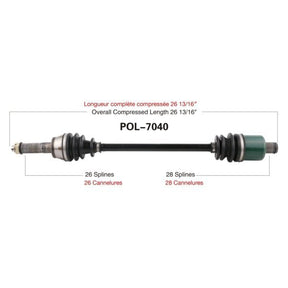 TRAKMOTIVE COMPLETE AXLE (POL - 7040) - Driven Powersports Inc.844084078421POL - 7040