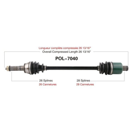 TRAKMOTIVE COMPLETE AXLE (POL - 7040) - Driven Powersports Inc.844084078421POL - 7040