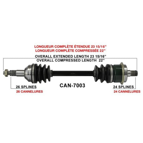 TRAKMOTIVE COMPLETE AXLE (CAN - 7003) - Driven Powersports Inc.844084079268CAN - 7003