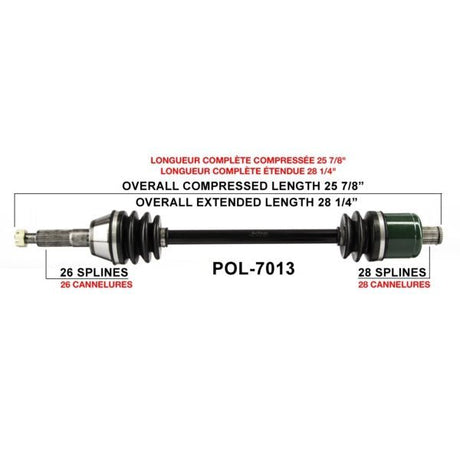 TRAKMOTIVE COMPLETE AXLE (POL - 7013) - Driven Powersports Inc.844084079633POL - 7013