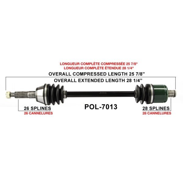 TRAKMOTIVE COMPLETE AXLE (POL - 7013) - Driven Powersports Inc.844084079633POL - 7013