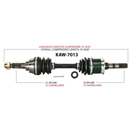 TRAKMOTIVE COMPLETE AXLE (KAW - 7013) - Driven Powersports Inc.844084079114KAW - 7013
