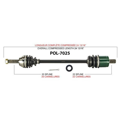 TRAKMOTIVE COMPLETE AXLE (POL - 7025) - Driven Powersports Inc.844084079084POL - 7025