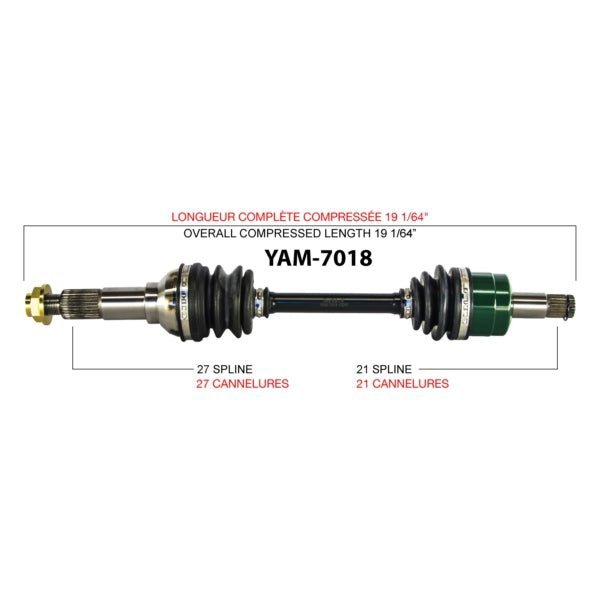 TRAKMOTIVE COMPLETE AXLE (YAM - 7018) - Driven Powersports Inc.844084078971YAM - 7018