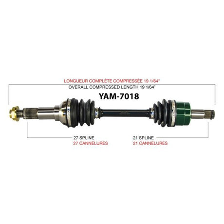 TRAKMOTIVE COMPLETE AXLE (YAM - 7018) - Driven Powersports Inc.844084078971YAM - 7018