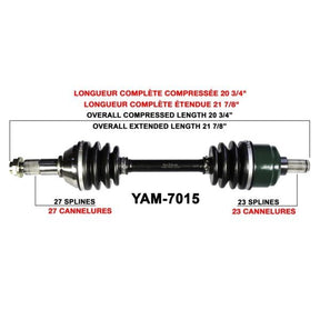 TRAKMOTIVE COMPLETE AXLE (YAM - 7015) - Driven Powersports Inc.844084079411YAM - 7015