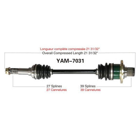 TRAKMOTIVE COMPLETE AXLE (YAM - 7031) - Driven Powersports Inc.844084078254YAM - 7031