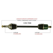 TRAKMOTIVE COMPLETE AXLE (CAN - 7008) - Driven Powersports Inc.844084079145CAN - 7008