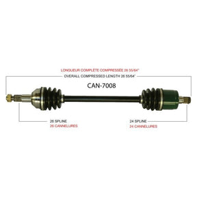 TRAKMOTIVE COMPLETE AXLE (CAN - 7008) - Driven Powersports Inc.844084079145CAN - 7008