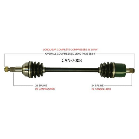 TRAKMOTIVE COMPLETE AXLE (CAN - 7008) - Driven Powersports Inc.844084079145CAN - 7008