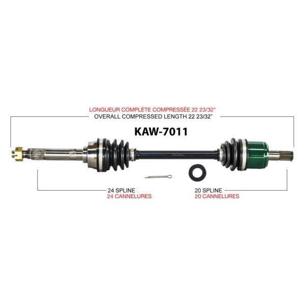 TRAKMOTIVE COMPLETE AXLE (KAW - 7011) - Driven Powersports Inc.844084079138KAW - 7011