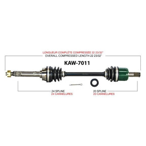 TRAKMOTIVE COMPLETE AXLE (KAW - 7011) - Driven Powersports Inc.844084079138KAW - 7011