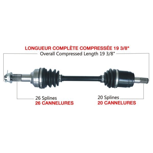 TRAKMOTIVE COMPLETE AXLE (HON - 7030) - Driven Powersports Inc.844084084781HON - 7030