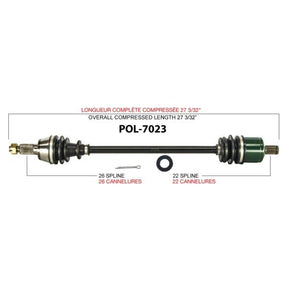 TRAKMOTIVE COMPLETE AXLE (POL - 7023) - Driven Powersports Inc.844084079107POL - 7023