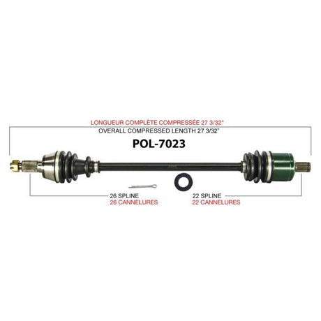 TRAKMOTIVE COMPLETE AXLE (POL - 7023) - Driven Powersports Inc.844084079107POL - 7023