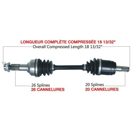 TRAKMOTIVE COMPLETE AXLE (HON - 7031) - Driven Powersports Inc.844084084798HON - 7031