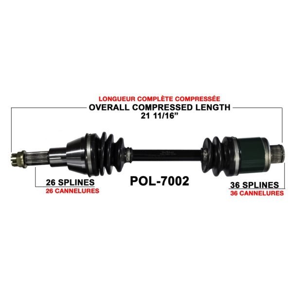 TRAKMOTIVE COMPLETE AXLE (POL - 7002) - Driven Powersports Inc.844084079749POL - 7002