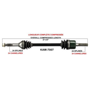 TRAKMOTIVE COMPLETE AXLE (KAW - 7007) - Driven Powersports Inc.844084079770KAW - 7007