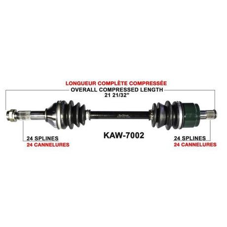 TRAKMOTIVE COMPLETE AXLE (KAW - 7002) - Driven Powersports Inc.844084079824KAW - 7002