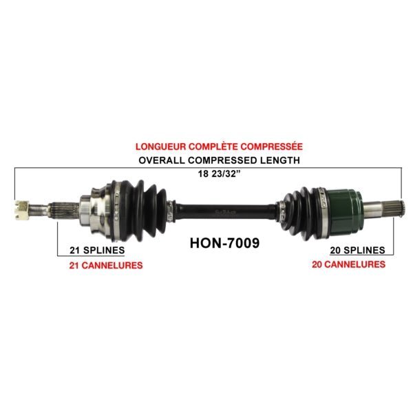 TRAKMOTIVE COMPLETE AXLE (HON - 7009) - Driven Powersports Inc.844084079862HON - 7009