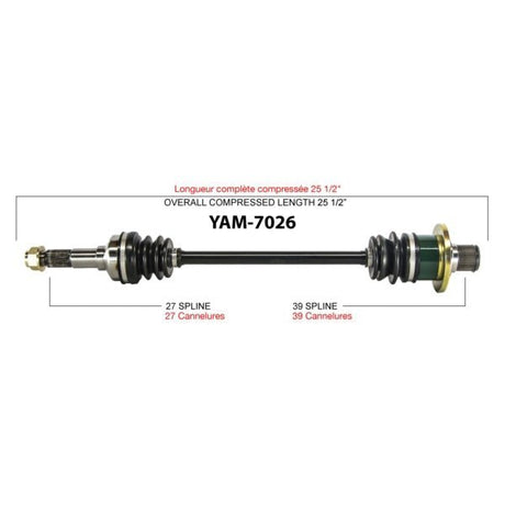 TRAKMOTIVE COMPLETE AXLE (YAM - 7026) - Driven Powersports Inc.844084078902YAM - 7026