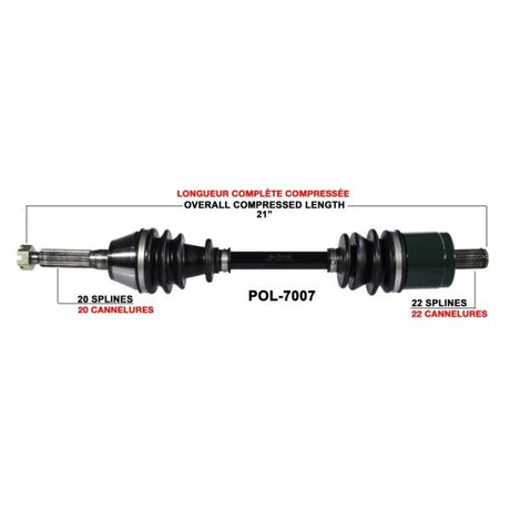 TRAKMOTIVE COMPLETE AXLE (POL - 7007) - Driven Powersports Inc.844084079695POL - 7007
