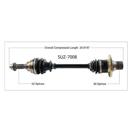 TRAKMOTIVE COMPLETE AXLE (SUZ - 7008) - Driven Powersports Inc.844084027269SUZ - 7008