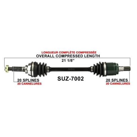 TRAKMOTIVE COMPLETE AXLE (SUZ - 7002) - Driven Powersports Inc.844084079596SUZ - 7002