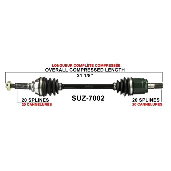 TRAKMOTIVE COMPLETE AXLE (SUZ - 7002) - Driven Powersports Inc.844084079596SUZ - 7002