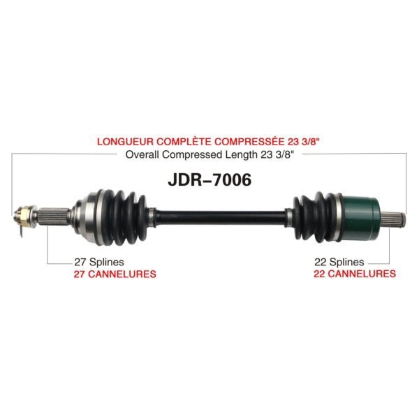 TRAKMOTIVE AXLE COMPL JDEERE (JDR - 7006) - Driven Powersports Inc.844084078056JDR - 7006