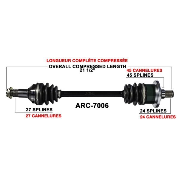 TRAKMOTIVE COMPLETE AXLE (ARC - 7006) - Driven Powersports Inc.844084079947ARC - 7006