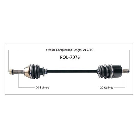 TRAKMOTIVE COMPLETE AXLE (POL - 7076) - Driven Powersports Inc.844084043948POL - 7076