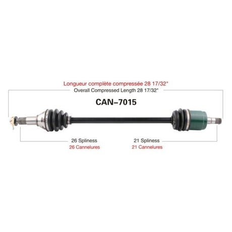 TRAKMOTIVE COMPLETE AXLE (CAN - 7015) - Driven Powersports Inc.844084078223CAN - 7015