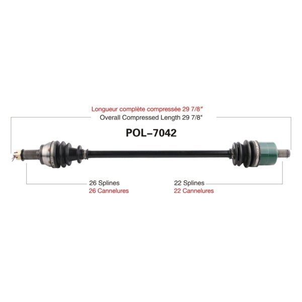 TRAKMOTIVE COMPLETE AXLE (POL - 7042) - Driven Powersports Inc.844084078391POL - 7042