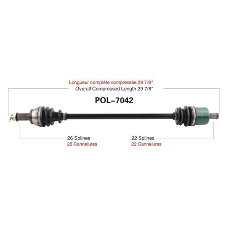 TRAKMOTIVE COMPLETE AXLE (POL - 7042) - Driven Powersports Inc.844084078391POL - 7042