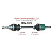 TRAKMOTIVE COMPLETE AXLE (HON - 7024) - Driven Powersports Inc.844084078285HON - 7024